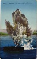 Pola, Pula; Esplosione duna mina / K.u.K. Kriegsmarine, See-Mine-Explosion / Austro-Hungarian Navy mine explosion in the sea. C. Fano 1913. 5141.