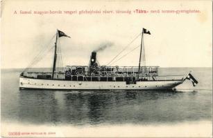 A fiumei magyar-horvát tengeri gőzhajózási részv. társaság Tátra nevű termes gyorsgőzöse / Quick saloon-steamship Tatra of the Hungarian-Croatian steamship company (Rb)
