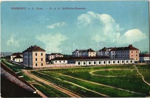 1914 Maribor, Marburg an der Drau; K.u.K. Artillerie Kaserne / military artillery barrack + K.u.k. Schwere Haubitzdivision Nr. 2. Ersatzbatterie