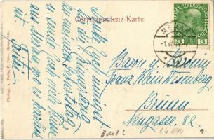 1914 Merano, Kurort Meran (Süditorl); Kaiserbrücke mit Neuhaus u. Schönblick / bridge, villas