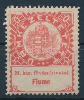 1890 Fiume vámkezelési bélyeg / 1890 Fiume-Rijeka toll fiscal stamp