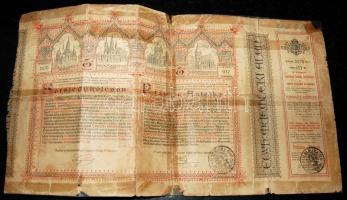 1886. Sorsjegykölcsön (Nyereménykötvény) 5Ft-ról T:IV + Megkezdett csekkfüzet az 1940-es évekből