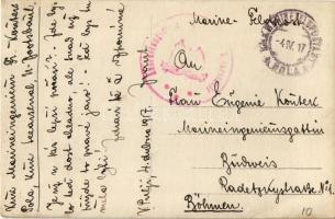 1917 Pola, Pula; Anton Haus osztrák-magyar admirális temetése az SMS Viribus Unitis matrózaival / K....