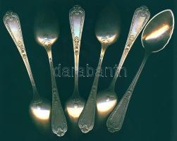 Cca. Századforduló 6db ezüst teáskanál, nagyon jó állapotban, 144g