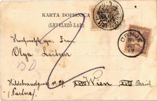 1901 Kapronca, Kopreinitz, Koprivnica; Jelacicev trg / tér, Marko Svarc és H. Rosenberger üzlete / s...