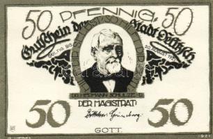 Német Birodalom/Weimari Köztársaság/Delitzsch 1921. 50Pf (6x)  mind klf db, teljes sor T:1