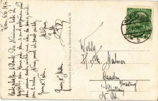 Kriegsbildkarte Nr. 15. Truppen unserer 3. Gebirgsbrigade mit dem am 2. September eroberten, der &qu...