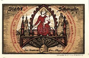 Német Birodalom/Weimari Köztársaság/Schmölln 1921. 10Pf, 20Pf, 25Pf, 75Pf. 4klf db, teljes sor T:1