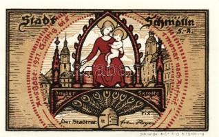 Német Birodalom/Weimari Köztársaság/Schmölln 1921. 10Pf, 20Pf, 25Pf, 75Pf. 4klf db, teljes sor T:1