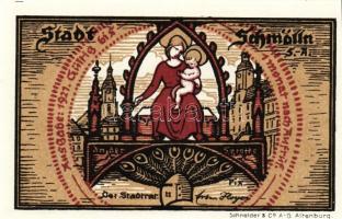 Német Birodalom/Weimari Köztársaság/Schmölln 1921. 10Pf, 20Pf, 25Pf, 75Pf. 4klf db, teljes sor T:1