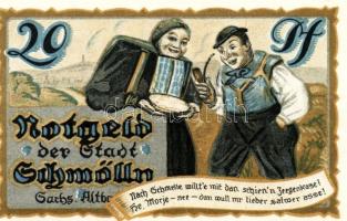 Német Birodalom/Weimari Köztársaság/Schmölln 1921. 10Pf, 20Pf, 25Pf, 75Pf. 4klf db, teljes sor T:1