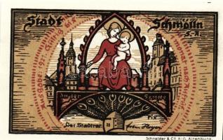 Német Birodalom/Weimari Köztársaság/Schmölln 1921. 10Pf, 20Pf, 25Pf, 75Pf. 4klf db, teljes sor T:1