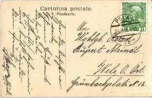 1908 SMS Nautilus Mars. K.u.K. Kriegsmarine / Austro-Hungarian Navy, mariners, G. Fano POla 1908 (EK...