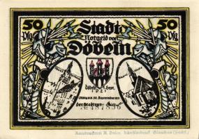 Német Birodalom/Weimari Köztársaság/Döbeln 1921. 50Pf (8x) mind klf db, teljes sor T:1/1