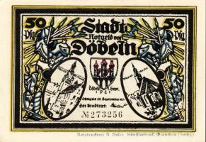 Német Birodalom/Weimari Köztársaság/Döbeln 1921. 50Pf (8x) mind klf db, teljes sor T:1/1