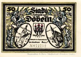 Német Birodalom/Weimari Köztársaság/Döbeln 1921. 50Pf (8x) mind klf db, teljes sor T:1/1