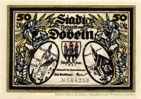 Német Birodalom/Weimari Köztársaság/Döbeln 1921. 50Pf (8x) mind klf db, teljes sor T:1/1