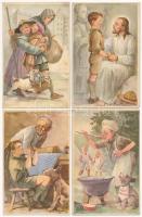 10 db RÉGI használatlan Cserkész Levelezőlapok Kiadóhivatal cserkész motívumlap, Márton L. szignóval...