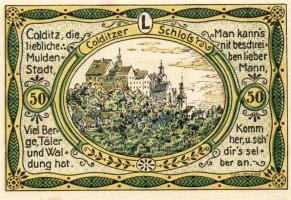 Német Birodalom/Weimari Köztársaság/Colditz 1921. 50Pf (6x) mind klf db, teljes sor T:1