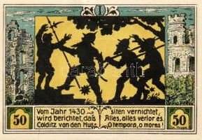 Német Birodalom/Weimari Köztársaság/Colditz 1921. 50Pf (6x) mind klf db, teljes sor T:1