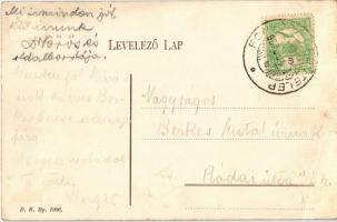 1907 Fonyód, Balaton-Fonyód fürdő; Meyer Benedek társasági fürdőháza (kis szakadás / small tear)