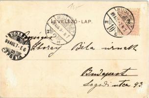 1899 Révfülöp. Bruchsteiner és fia műintézet litho művészlap (Rb)