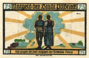 Német Birodalom/Weimari Köztársaság/Pössneck 1921. 25Pf(3x), 50Pf(3x), 75Pf(4x). 10klf db, teljes so...