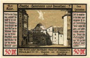 Német Birodalom/Weimari Köztársaság/Pössneck 1921. 25Pf(3x), 50Pf(3x), 75Pf(4x). 10klf db, teljes so...