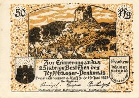 Német Birodalom/Weimari Köztársaság/Frankenhausen 1921. 50Pf(6x) mind klf db, teljes sor T:1/1