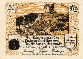 Német Birodalom/Weimari Köztársaság/Frankenhausen 1921. 50Pf(6x) mind klf db, teljes sor T:1/1