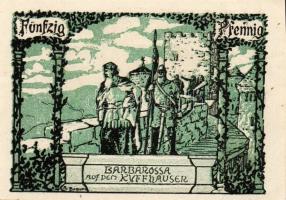 Német Birodalom/Weimari Köztársaság/Frankenhausen 1921. 50Pf(6x) mind klf db, teljes sor T:1/1