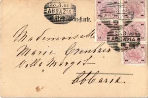 1900 Abbazia, Opatija; szüretelő leányok / girls during gape harvest. photo (EK)