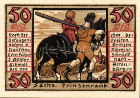 Német Birodalom/Weimari Köztársaság/Altenburg 1921. 50Pf(8x) mind klf db, teljes sor T:1