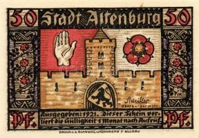 Német Birodalom/Weimari Köztársaság/Altenburg 1921. 50Pf(8x) mind klf db, teljes sor T:1