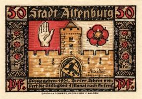 Német Birodalom/Weimari Köztársaság/Altenburg 1921. 50Pf(8x) mind klf db, teljes sor T:1