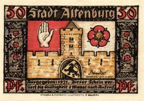 Német Birodalom/Weimari Köztársaság/Altenburg 1921. 50Pf(8x) mind klf db, teljes sor T:1