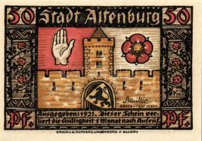 Német Birodalom/Weimari Köztársaság/Altenburg 1921. 50Pf(8x) mind klf db, teljes sor T:1