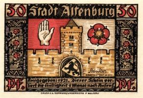 Német Birodalom/Weimari Köztársaság/Altenburg 1921. 50Pf(8x) mind klf db, teljes sor T:1