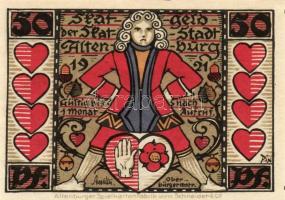 Német Birodalom/Weimari Köztársaság/Altenburg 1921. 50Pf(7x) mind klf db, teljes sor T:1