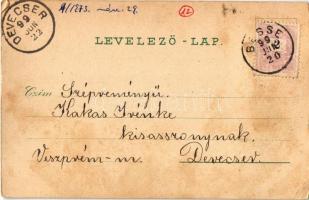 1899 Léva, Levice; Főgimnázium, várrom. Schwidernoch Károly kiadása / grammar school, castle ruin. A...