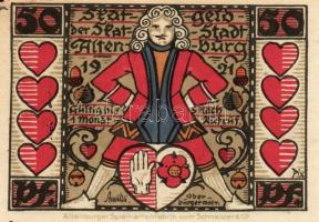 Német Birodalom/Weimari Köztársaság/Altenburg 1921. 50Pf(7x) mind klf db, teljes sor T:1