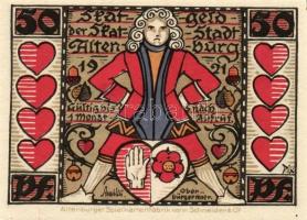 Német Birodalom/Weimari Köztársaság/Altenburg 1921. 50Pf(7x) mind klf db, teljes sor T:1