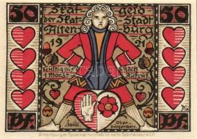 Német Birodalom/Weimari Köztársaság/Altenburg 1921. 50Pf(7x) mind klf db, teljes sor T:1