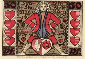 Német Birodalom/Weimari Köztársaság/Altenburg 1921. 50Pf(7x) mind klf db, teljes sor T:1