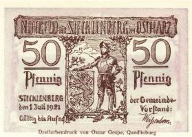 Német Birodalom/Weimari Köztársaság/Stecklenberg 1921. 25Pf, 50Pf(4x) 5klf db, teljes sor T:1