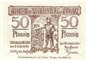 Német Birodalom/Weimari Köztársaság/Stecklenberg 1921. 25Pf, 50Pf(4x) 5klf db, teljes sor T:1