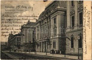 1907 Kolozsvár, Cluj; Igazságügyi, Pénzügyi és erdészeti paloták. Fuhrmann Miklós kiadása / Palaces of Finance, Justice and Forestry