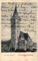 1908 Kisszeben, Zeben, Sabinov; Római katolikus templom. Stehr Gusztáv kiadása / church (EK)