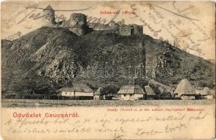 1903 Sebesvár, Bologa (Csucsa); várrom. Dunky fivérek / castle ruins (EB)