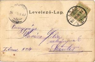 1904 Arad, Az 1751-ben épült Minorita templom a lebontás havában 1902. június hó, városi vasút. Kerp...